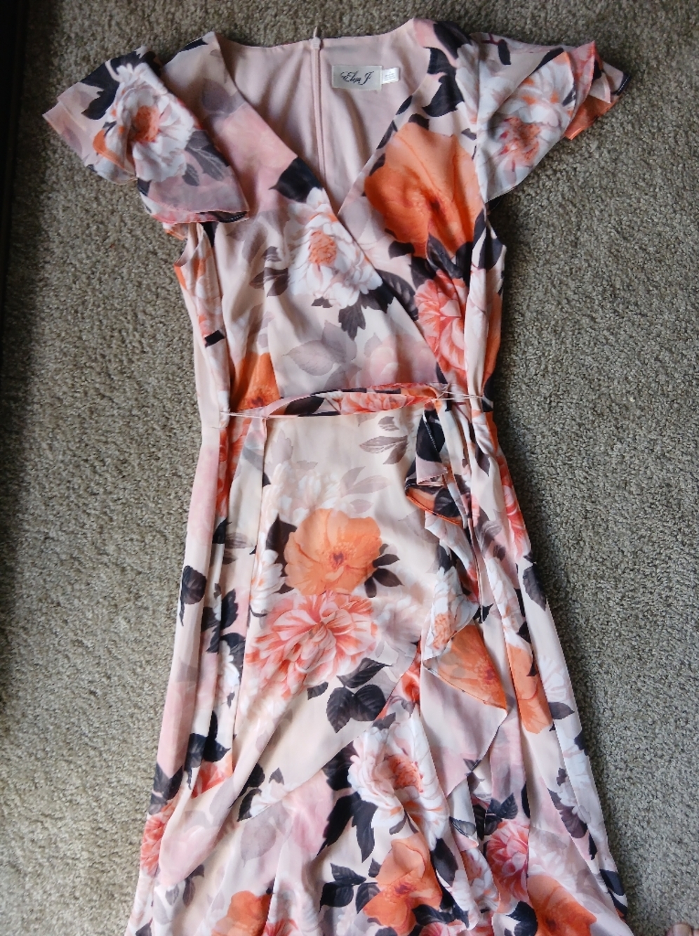 Eliza J Lily Floral Wrap Maxi Dress